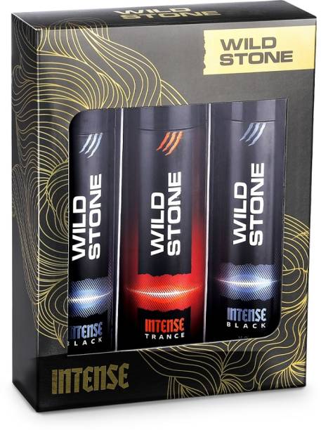 Wild Stone Intense 2 Black & 1 Trance Body Perfume | No Gas Deo for Men | 150ml Each | Perfume Body Spray  -  For Men
