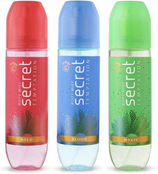 Secret Temptation Bloom, Bold & Magic Long Lasting Body Mist for Women | Dermatologically Tested | Body Mist  -  For Women