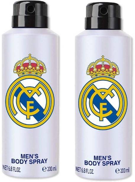 Real Madrid White Combo Pack Of 2 Deodorant Spray - For Men Deodorant Spray  -  For Men