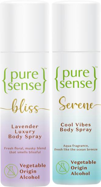 पुरेसेंस Body Spray Combo (Serene Cool Vibes + Bliss Lavender Luxury)  -  महिलाओं के लिए