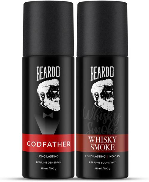 BEARDO Godfather 150ml & Whisky Smoke 120ml Perfume Body Spray |Strong & Long Lasting Body Spray  -  For Men