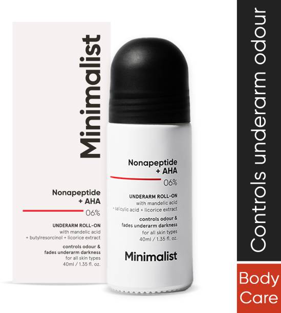 Minimalist 6% Nonapeptide+ AHA BHA Underarm Roll-On Controls Odour & Fades Darkness Deodorant Roll-on  -  For Men & Women