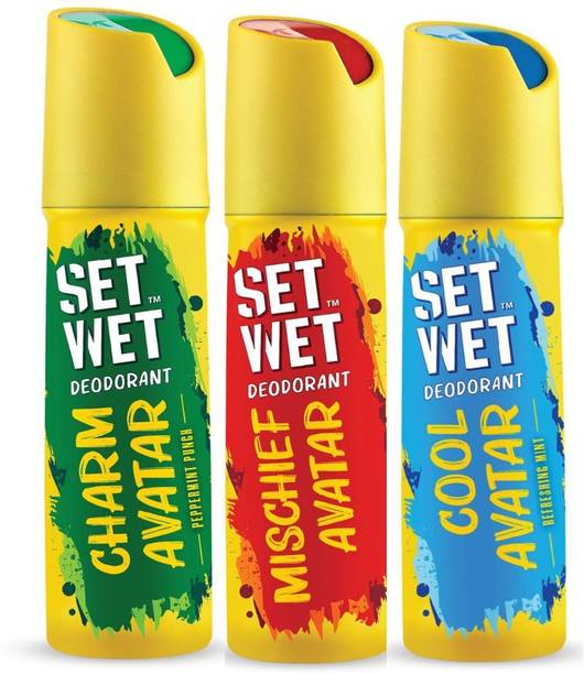 SET WET Cool, Charm, Mischief Avatar Deodorant & Body Spray Perfume For Men Deodorant Spray  -  For Men