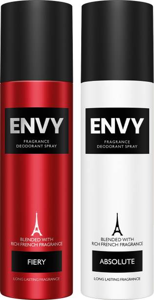 Envy Fiery & Absolute Long-Lasting Perfume Deodorant Spray  -  For Men