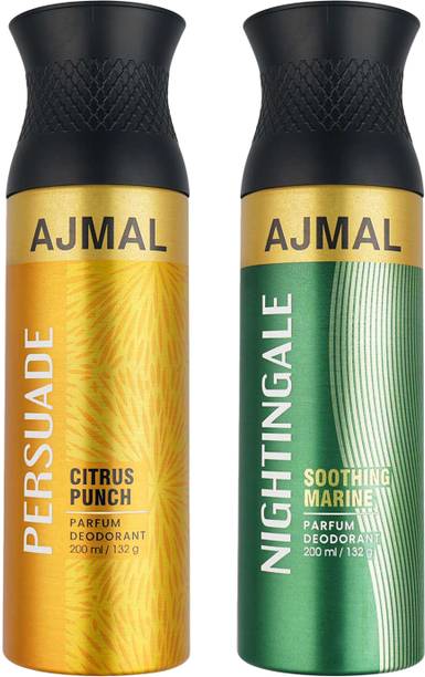 Ajmal Persuade & Nightingale Each 200ML Deodorant Spray  -  For Men & Women