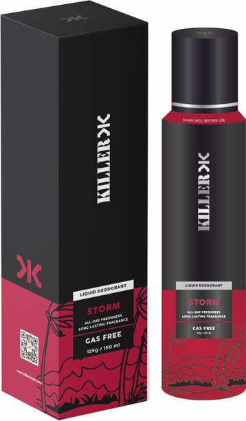 KILLER Storm No Gas Deodorant Body Spray  -  For Men