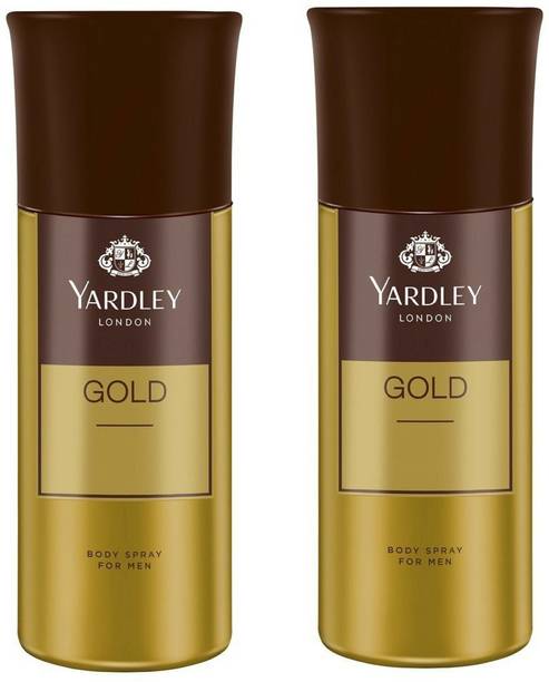 Yardley London Men Gold 150ML Each (Pack of 2) Deodorant Spray  -  For Men