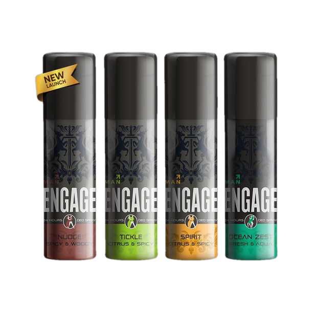 Engage Mini Deo Combo For Men 50mlx 4 | Deo For Men| Long lasting Fragrance Deodorant Spray  -  For Men