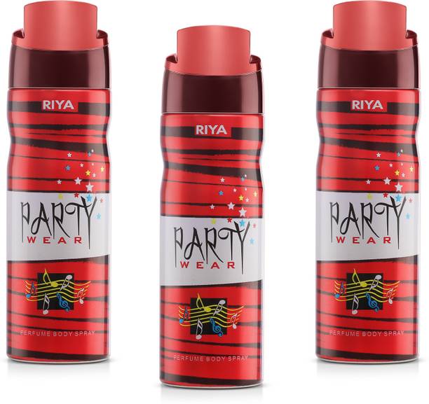 रिया Party Wear Unisex Body Spray Deodorant Pack Of 3 200 Ml Each  -  पुरुषों और महिलाओं के लिए