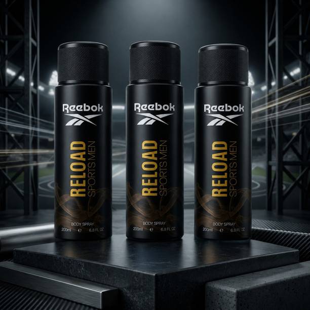 REEBOK Reload Sports Men Long Lasting Deodorant Combo 3 x 200ml Body Spray - For Men