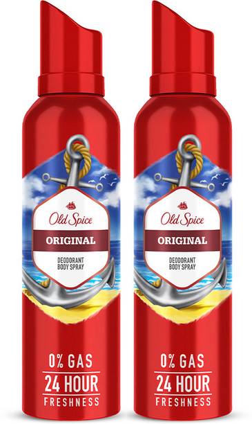 OLD SPICE Original No Gas 24hr Long Lasting Freshness Deodorant Spray 2x140ml Pack Body Spray  -  For Men