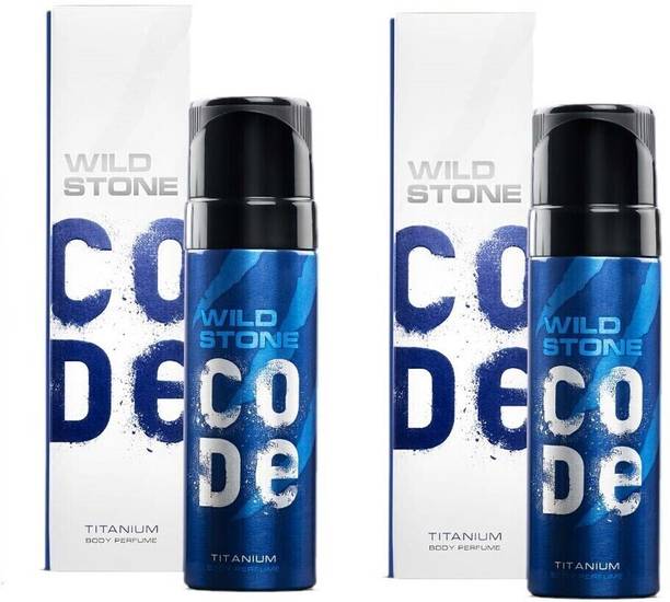 Wild Stone CODE Titanium Combo (150 ml each) Body Spray  -  For Men