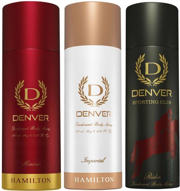 DENVER Rider, Imperial & Honour Body Deo (200 ml x 3) Deodorant Spray  -  For Men
