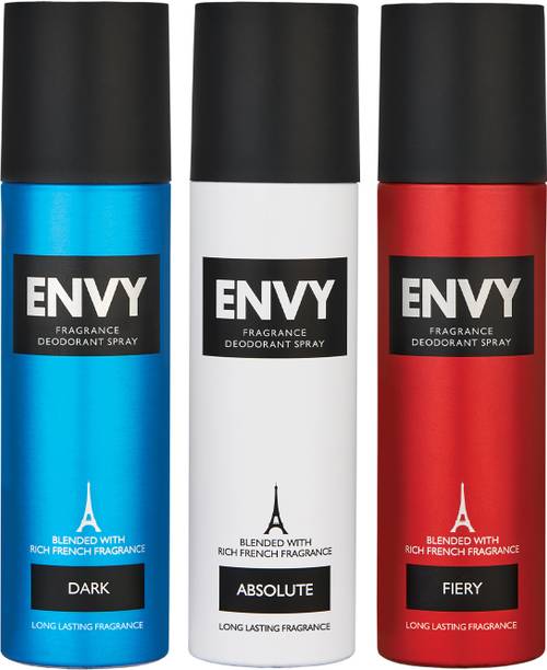 Envy Dark, Fiery & Absolute Long-Lasting Perfume Deodorant Spray  -  For Men