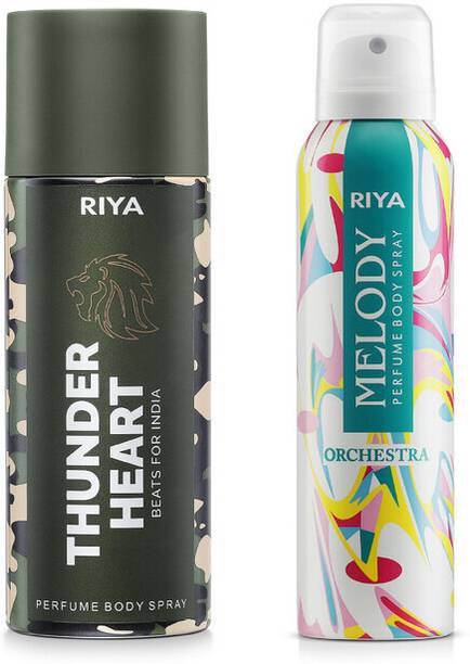 RIYA Thunder Heart & Melody Orchestra Body Spray Deodorant Long-Lasting Fragrance Perfume Body Spray  -  For Men & Women
