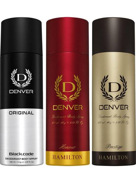 DENVER Black Code, Honour & Prestige Body Spray - For Men