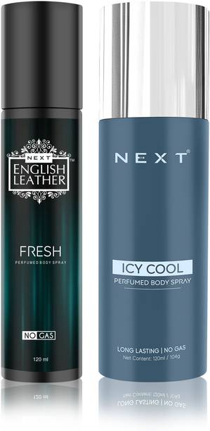 NEXT Premium Fresh120ml &Icy Cool120ml Combo Gift Set|Long Lasting|Travel Friendly| Deodorant Spray  -  For Men & Women