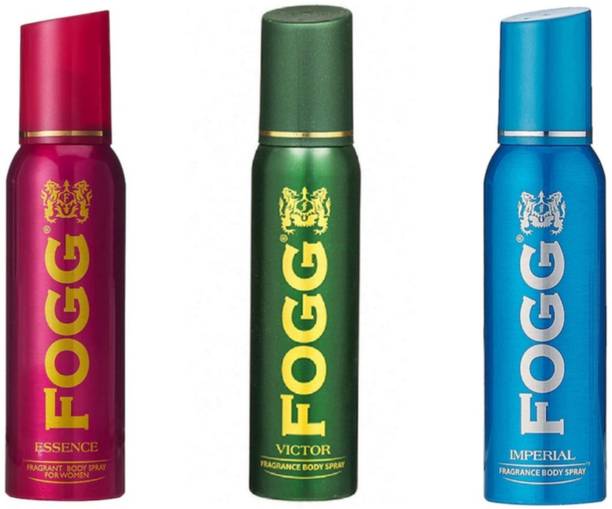FOGG Essence 120 ML , Victor 120ML & Imperial 120Ml Perfume Body Spray  -  For Men & Women