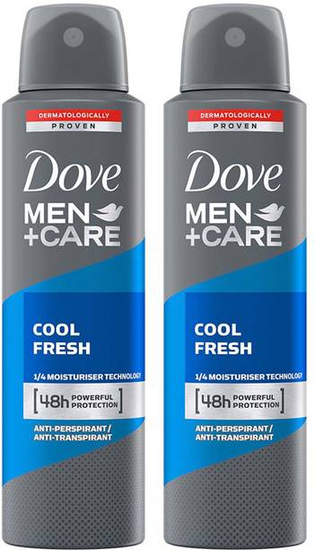 DOVE Men+Care Cool Fresh Dry Spray Antiperspirant Deodorant (Pack of 2) Deodorant Spray  -  For Men