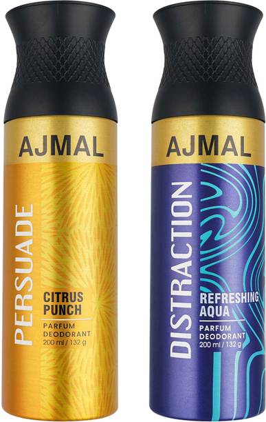 Ajmal Persuade & Distraction Each 200ML Deodorant Spray  -  For Men & Women