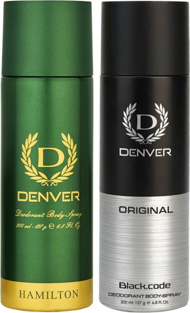 DENVER Hamilton and Black.code Original Body Deo Deodorant Spray  -  For Men