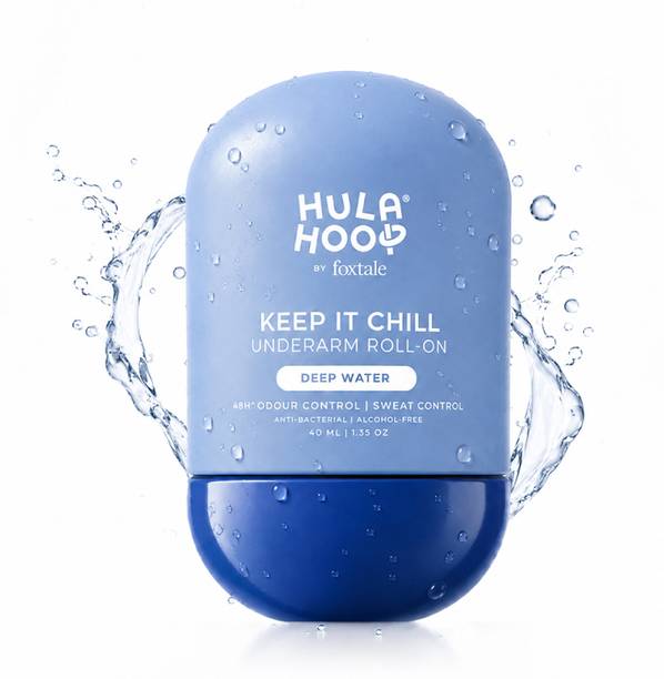 foxtale Hula Hoop Keep it Chill 48-hour odour control | Long lasting  | Aqua Fragrance Deodorant Roll-on  -  For Men & Women