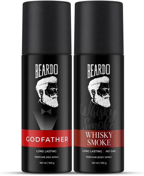 BEARDO Godfather 150ml & Whisky Smoke 120ml Perfume Body Spray |Strong & Long Lasting Body Spray  -  For Men