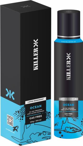 KILLER Ocean No Gas Deodorant Body Spray  -  For Men
