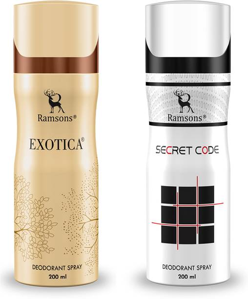 RAMSONS Exotica & Secret Code Deodorant Combo Deodorant Spray  -  For Men & Women
