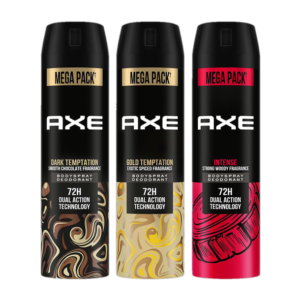 AXE Gold Temptation, Dark Temptation and Intense Deodorant Spray  -  For Men