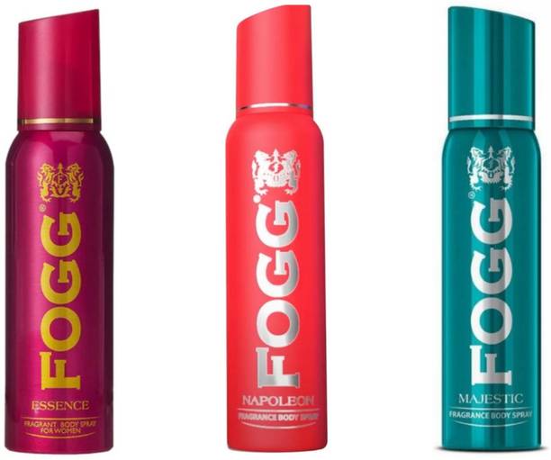 FOGG Essence 120 ML , Napoleon 120ML & Majestic 120Ml Perfume Body Spray  -  For Men & Women