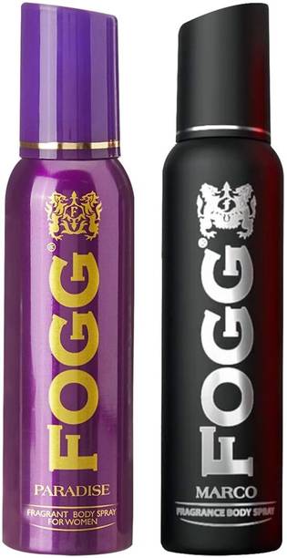 FOGG Marco + Paradise -150ml Each Perfume Body Spray  -  For Men & Women