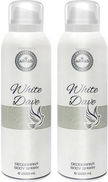 valenzers ARRAS White Dave Deodorant Spray  -  For Men & Women