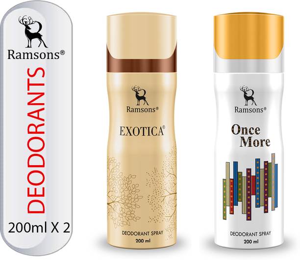 RAMSONS Exotica & Once More Deodorant Combo Deodorant Spray  -  For Men & Women