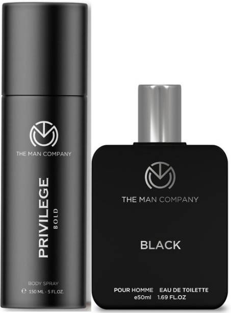 THE MAN COMPANY Black & Bold Perfume Duo - 150 ml, 50 ml Body Spray  -  For Men