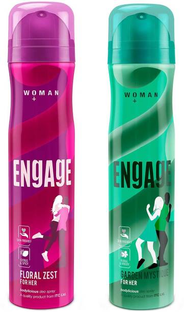 एंगेज Deo Combo 1 Floral Zest 150ml & 1 Garden Mystique 150ml  -  महिलाओं के लिए