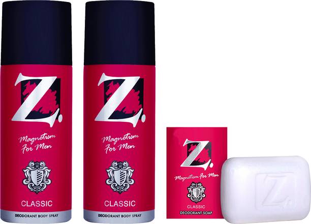 Z - Magnetism for Men 2 Classic Deo, 150 ml, Pack of 2 (Get 75 g Soap) Deodorant Spray  -  For Men