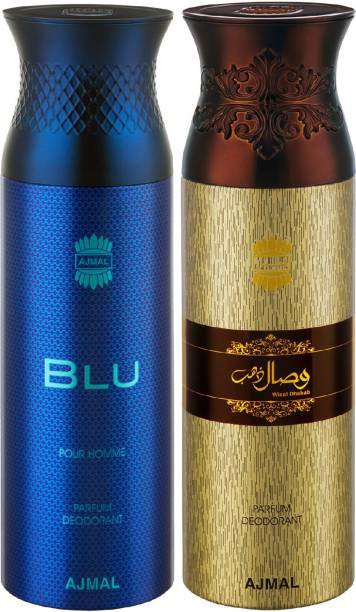 Ajmal Blu & Wisal Dhahab Each Deodorant Spray  -  For Men