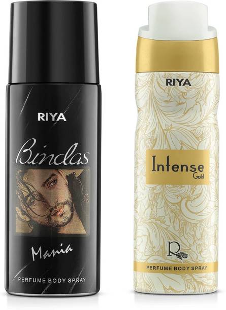RIYA Bindas And Intense Gold Body Spray Deodorant For Men Pack of 2 Deodorant Spray  -  For Men