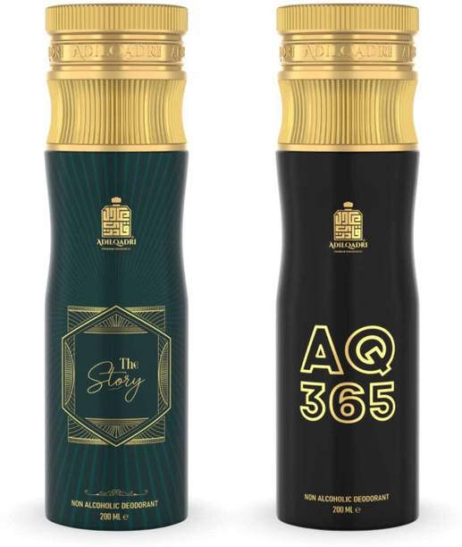 Adilqadri AQ 365 & The Story Deodorant Combo | French & Frutiy Scent | Non-alcoholic Body Spray  -  For Men & Women