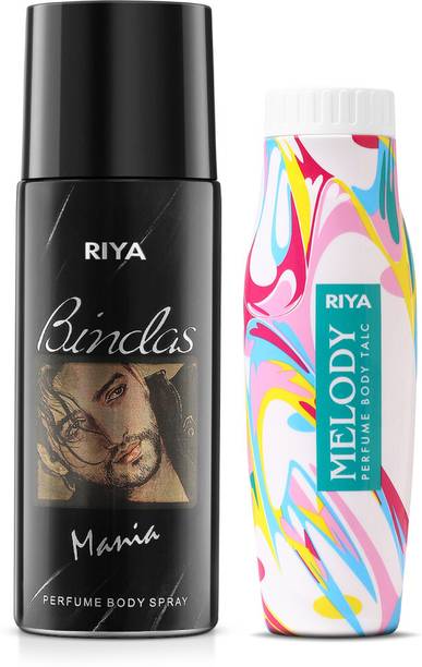 RIYA Bindas Deodorant 150 ML With Melody Body Talc 50 Gram Deodorant Spray  -  For Men