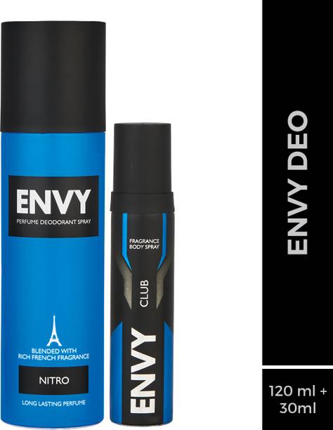 Envy Dark Body Deo 120 ml & Club Nano 30 ml Deodorant Spray  -  For Men