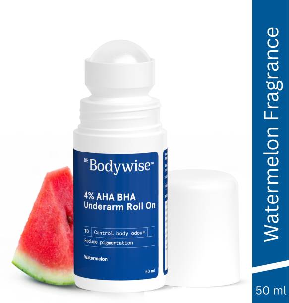 Be Bodywise 4% AHA BHA Underarm Roll On | Lactic Acid, Salicylic Acid | Watermelon Fragrance Deodorant Roll-on  -  For Women
