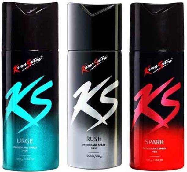 Kamasutra SPARK, URGE & RUSH Deodorant Spray  -  For Men