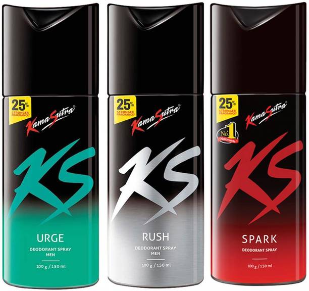 Kamasutra KS-35 DEO URS 3 COMBO 150ML Deodorant Spray  -  For Men & Women