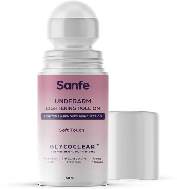 Sanfe Underarm Lightening Roll On Soft Touch Lighten Remove Pigmentation Treat ingrown Deodorant Roll-on  -  For Men & Women