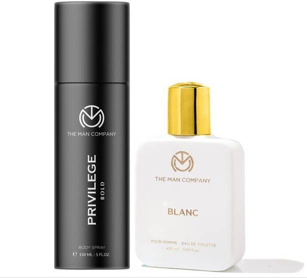 THE MAN COMPANY Privilege Bold Deodorant Spray for Men 150ml with Blanc EDT 50ml Perfume Body Spray  -  For Men