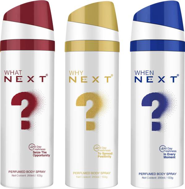 NEXT What? Why? When? New Edition Combo Deodorant Perfume Body Spray  -  For Men & Women