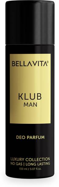 BELLAVITA KLUB MAN Deo Parfum|Long lasting deodorant with Citrus, Woody & Vanilla Notes | Deodorant Spray  -  For Men