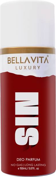 Bella vita organic Deo Sin Unisex Body Parfum|Long lasting deodorant with Spicy & Woody notes| Deodorant Spray  -  For Men & Women